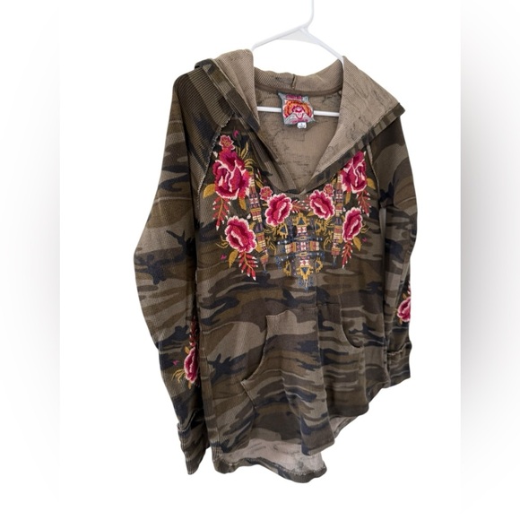 Johnny Was Axton Camo Embroidered Hoodie - Picture 4 of 9